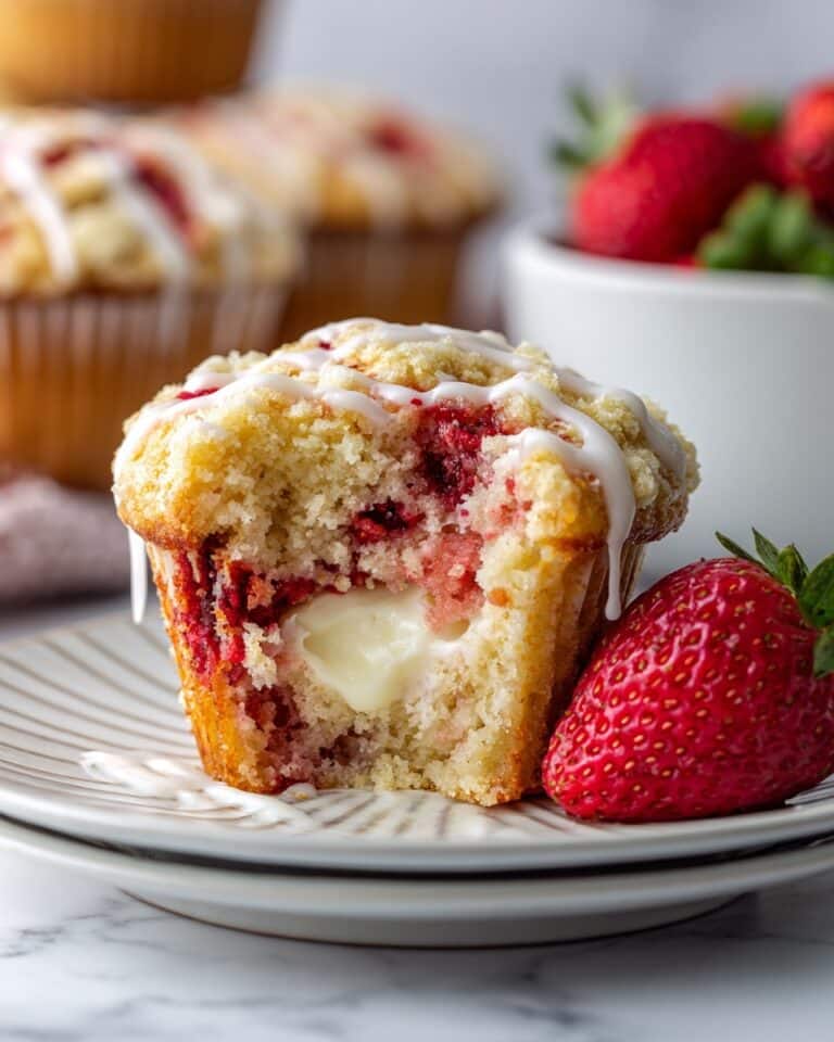 Strawberry Cream Cheese Muffins with Streusel Crumb Topping Recipe
