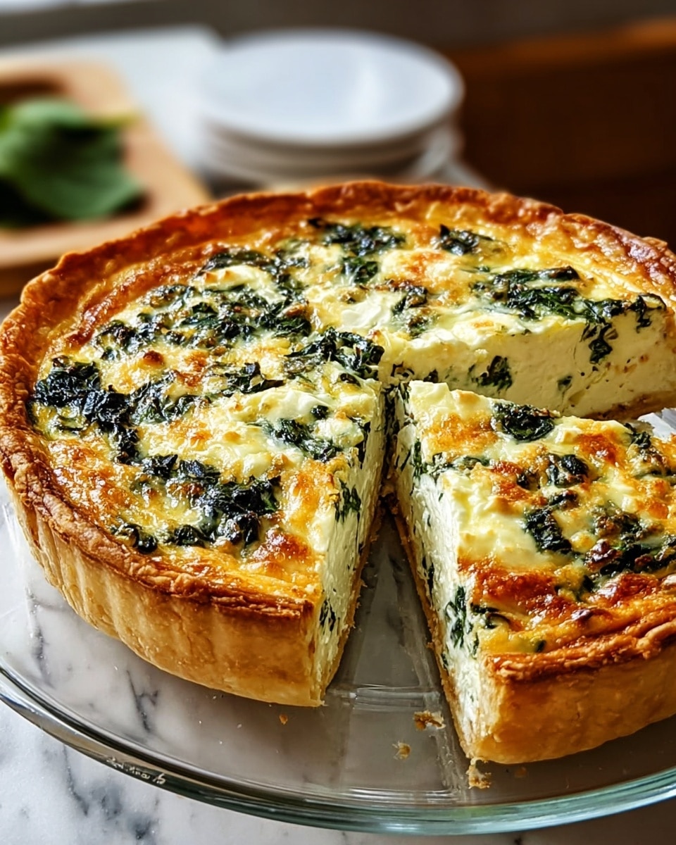 Cottage Cheese and Spinach Crustless Quiche Recipe - Recipe Image