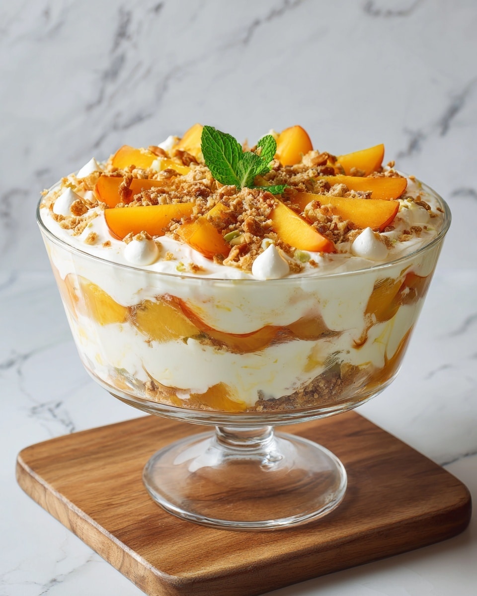 Peach Cobbler Cheesecake Fruit Salad Recipe