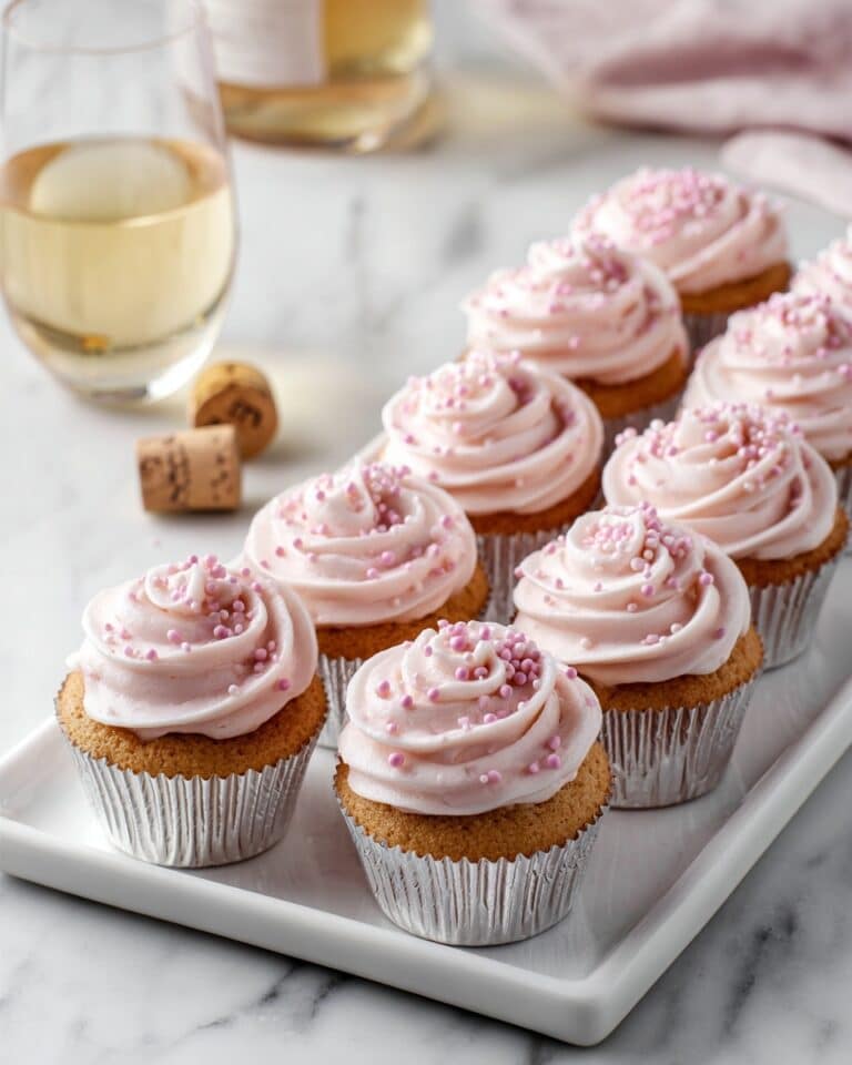 Pink Champagne Cupcakes with Champagne Buttercream Frosting Recipe