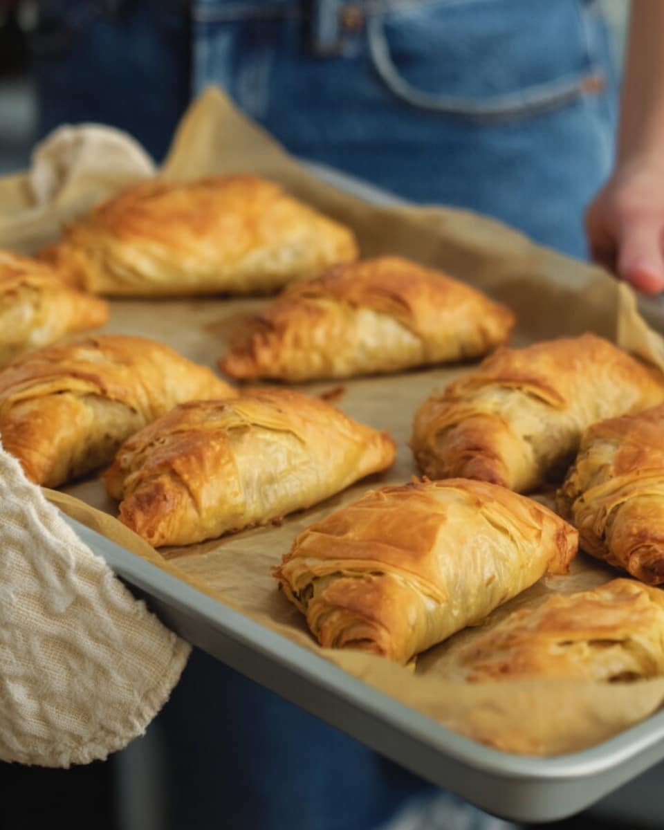 Cheesy Beef Filo Parcels Recipe - Recipe Image