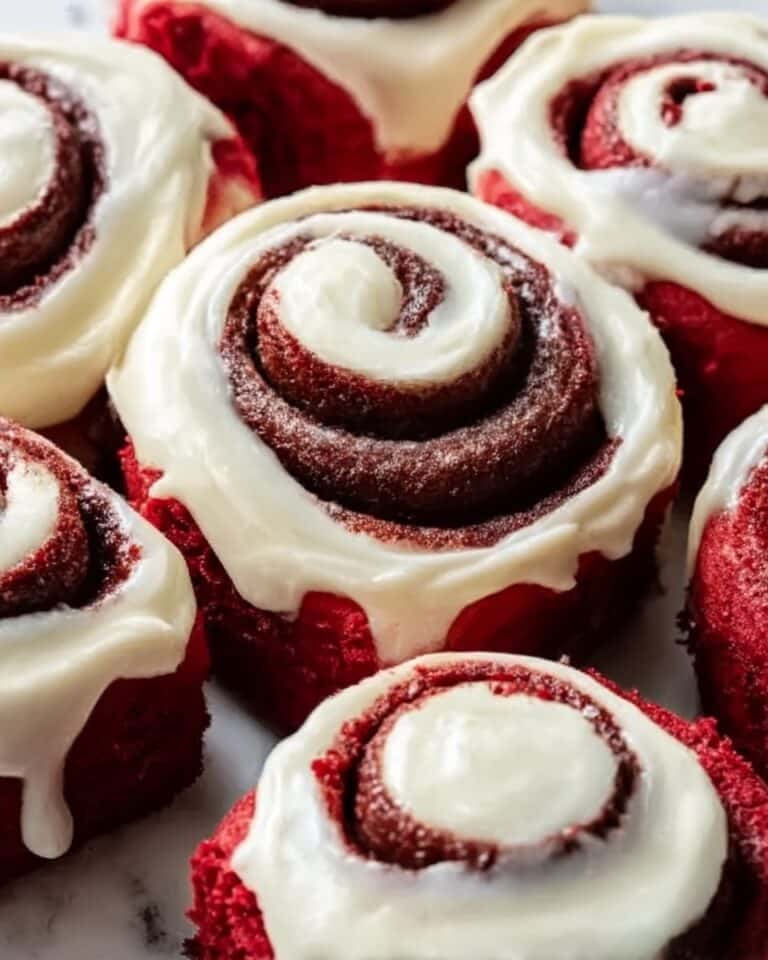 Red Velvet Cinnamon Rolls with Cream Cheese Frosting Recipe