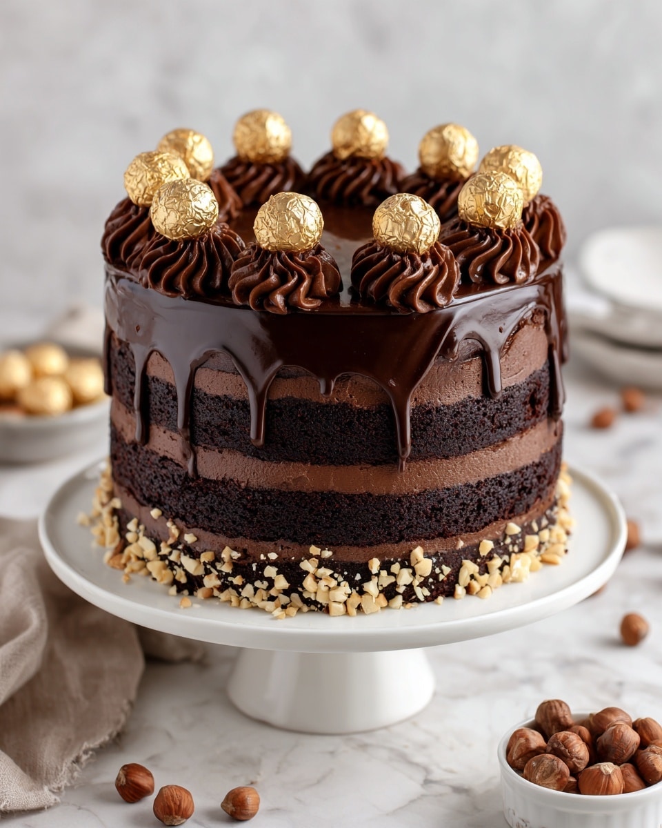 Ferrero Rocher Chocolate Cake Recipe - Recipe Image