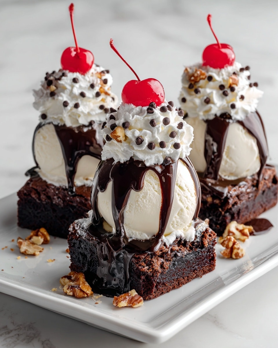 Brownie Ice Cream Sundae Recipe - Recipe Image