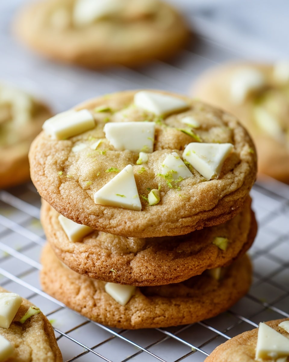 Zesty White Chocolate Key Lime Cookies Recipe - Recipe Image