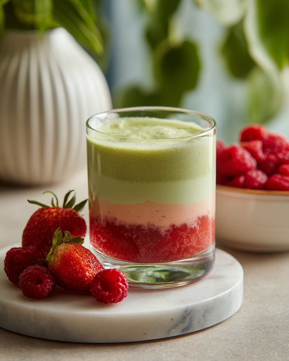 Iced Double Berry Matcha (Starbucks Copycat) Recipe - Recipe Image