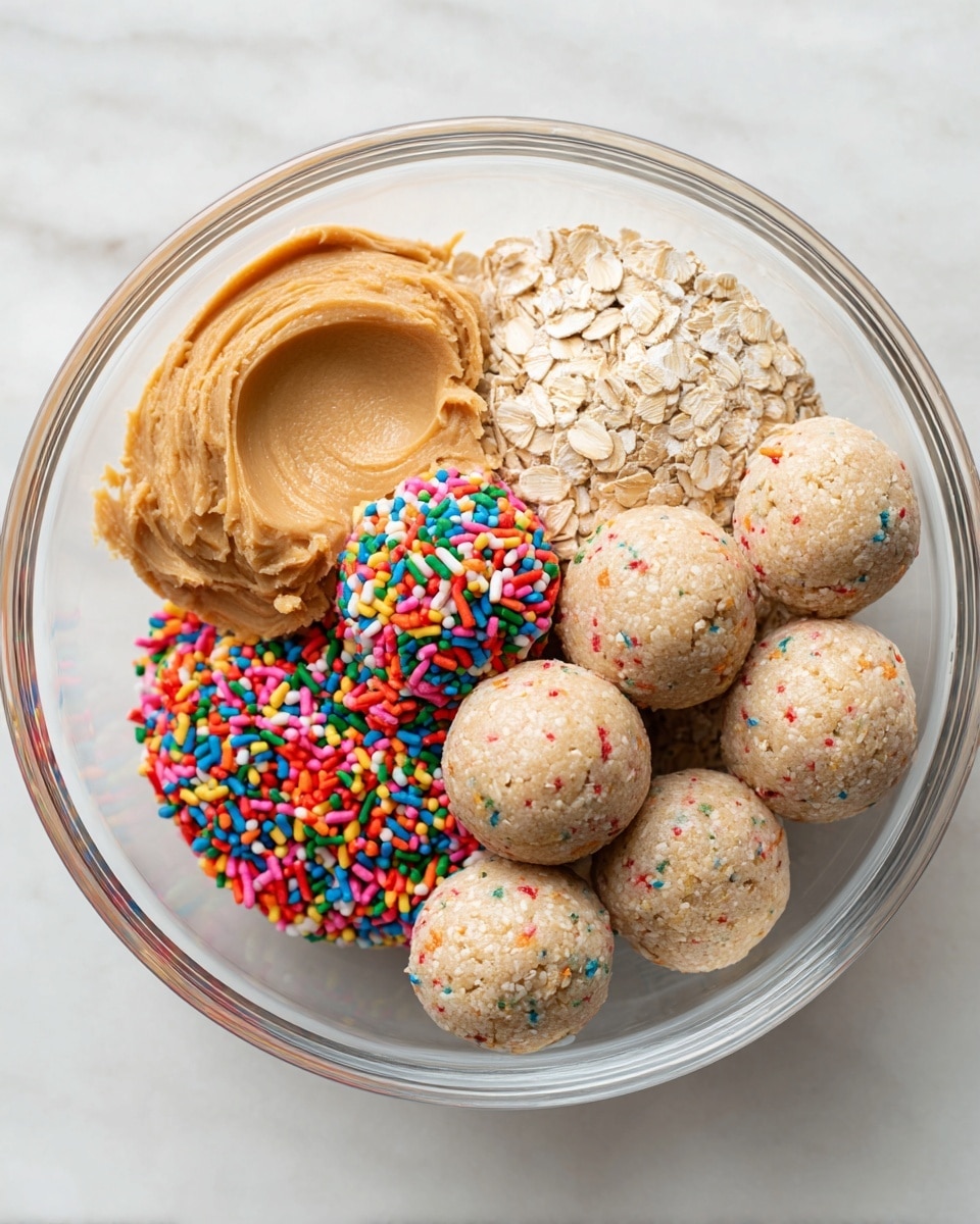 No Bake Cake Batter Protein Balls Recipe - Recipe Image