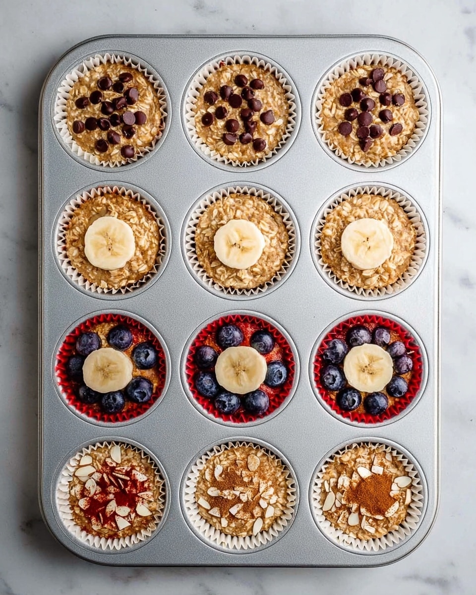 Baked Oatmeal Cups with 4 Delicious Variations Recipe - Recipe Image