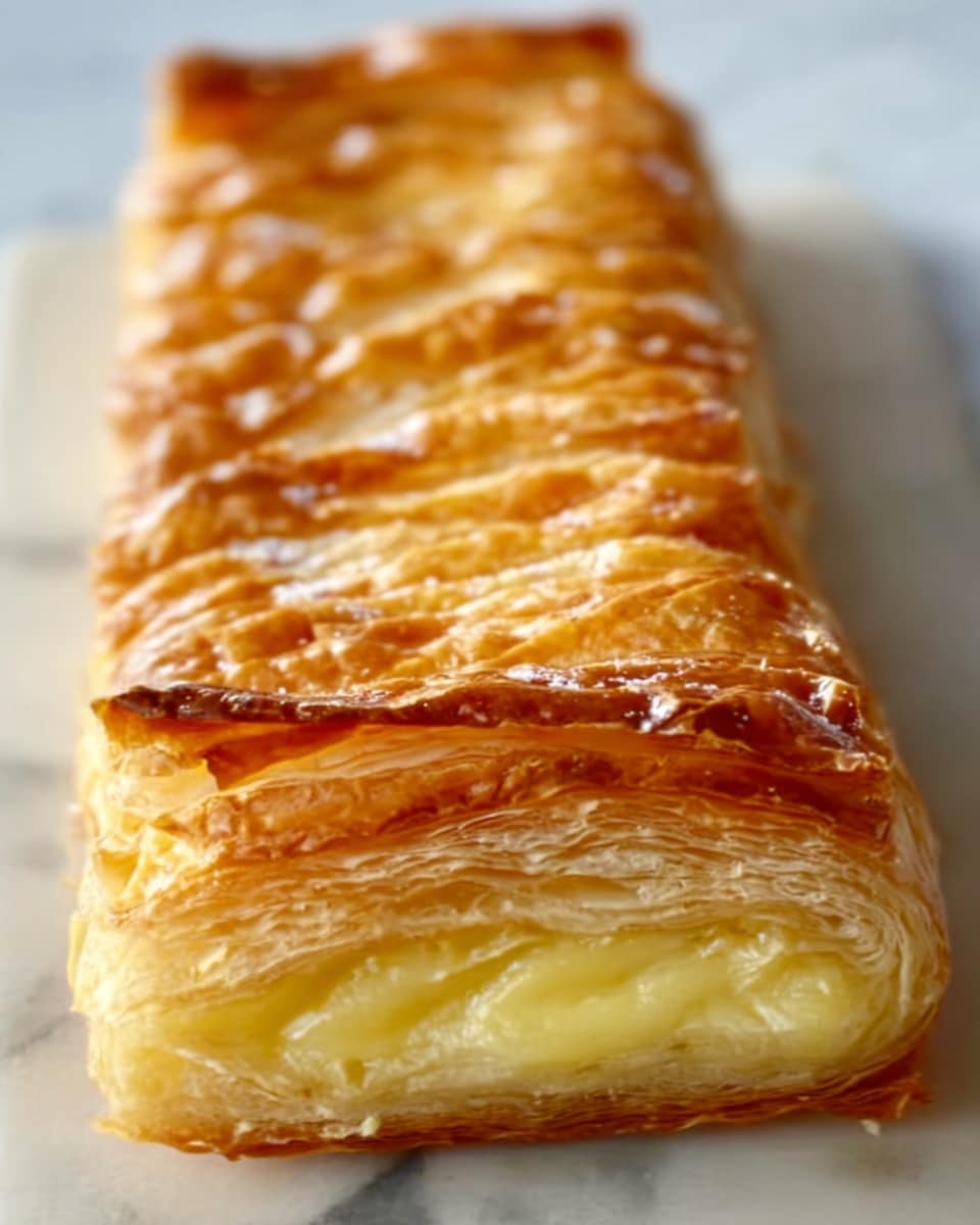 Golden Braided Puff Pastry with Zesty Lemon Cream Cheese Filling Recipe - Recipe Image