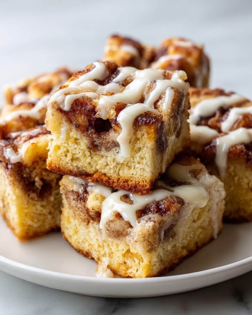 Cinnamon Brown Butter Focaccia with Vanilla Icing Recipe