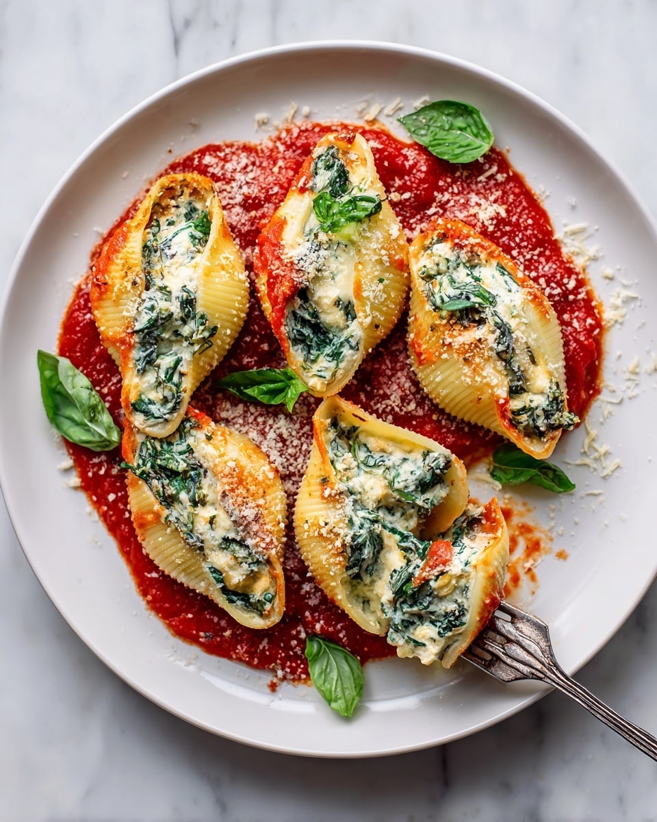 Ricotta & Spinach Stuffed Shells Recipe