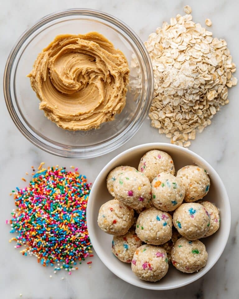 No Bake Cake Batter Protein Balls Recipe