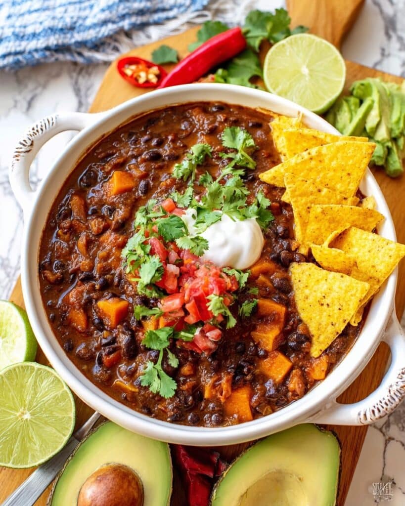 Black Bean Soup with Lime and Chipotle Recipe
