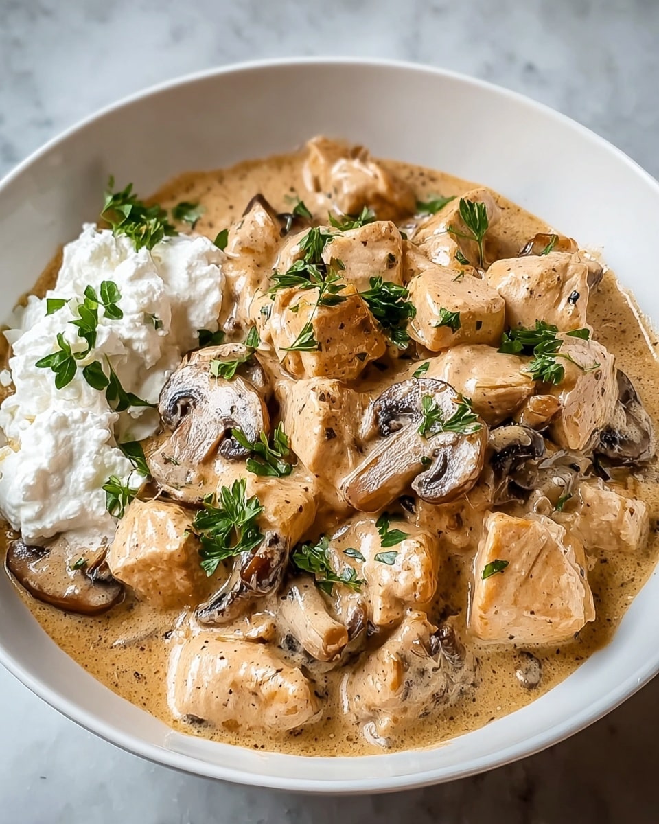 Creamy Chicken Mushroom Stroganoff Recipe - Recipe Image