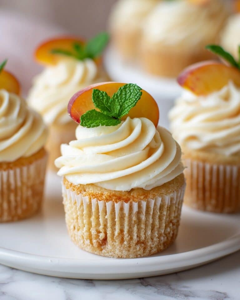 Peach & Honey Cheesecake Cupcakes Recipe