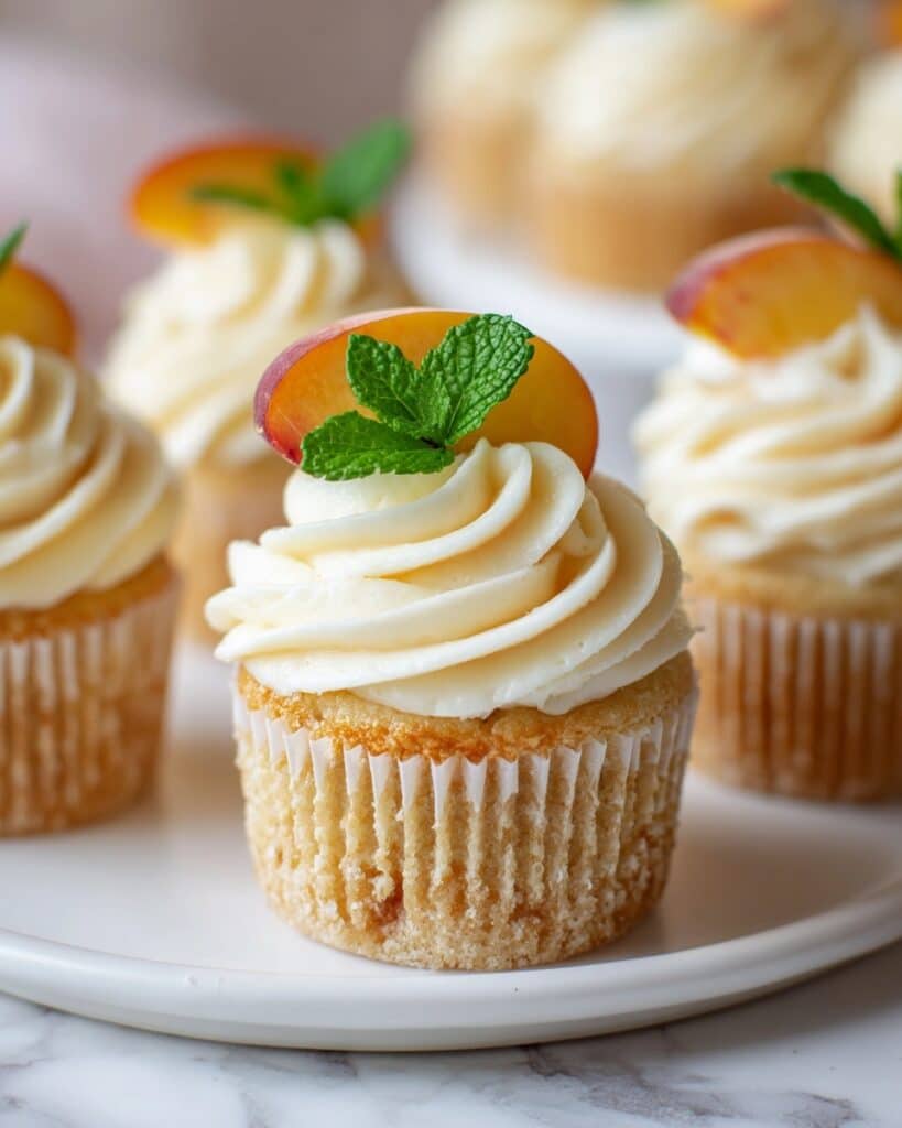 Peach & Honey Cheesecake Cupcakes Recipe