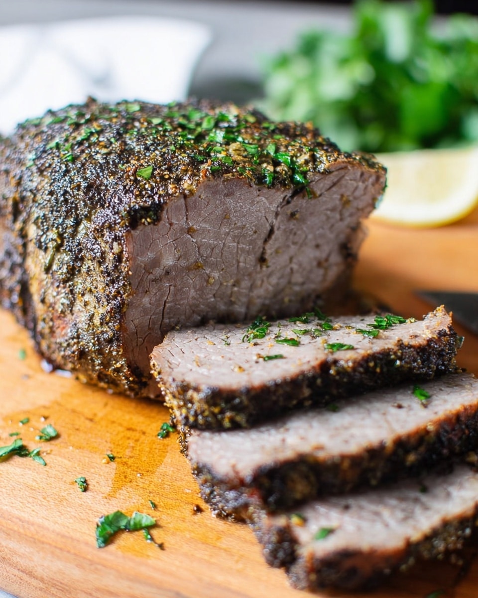Slow Cooker Roast Beef with Herb Garlic Butter Recipe - Recipe Image